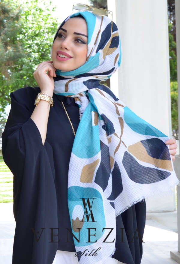 Vanensis - VANENSİS ELMA DESEN COTTON ŞAL KOLEKSİYONU 31117-009