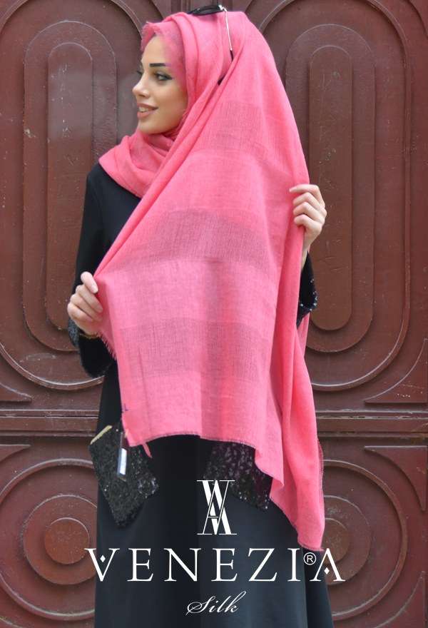 AKEL - Venezia Fileli Cotton İndigo Şal 3234-023 (1)