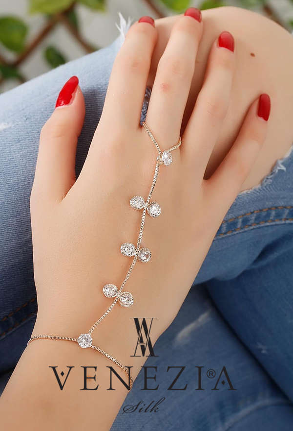VENEZİA SİLK - Venezia Silk Taşlı Bayan Şahmeran Bileklik SN255