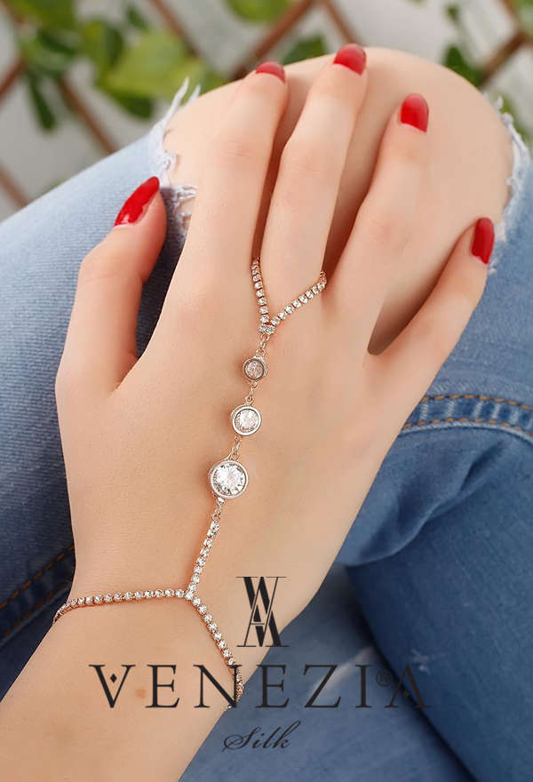VENEZİA SİLK - Venezia Silk Taşlı Bayan Şahmeran Bileklik SN262