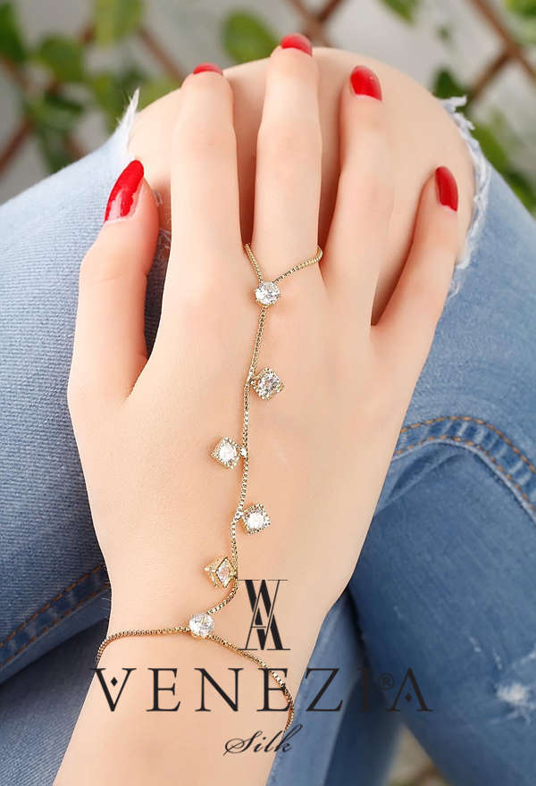 VENEZİA SİLK - Venezia Silk Taşlı Bayan Şahmeran Bileklik SN265