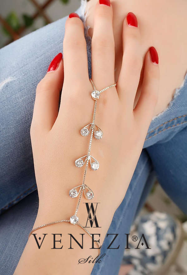 VENEZİA SİLK - Venezia Silk Taşlı Bayan Şahmeran Bileklik SN268