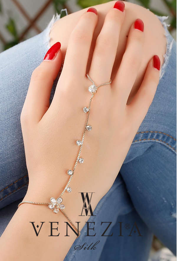 VENEZİA SİLK - Venezia Silk Taşlı Bayan Şahmeran Bileklik SN274